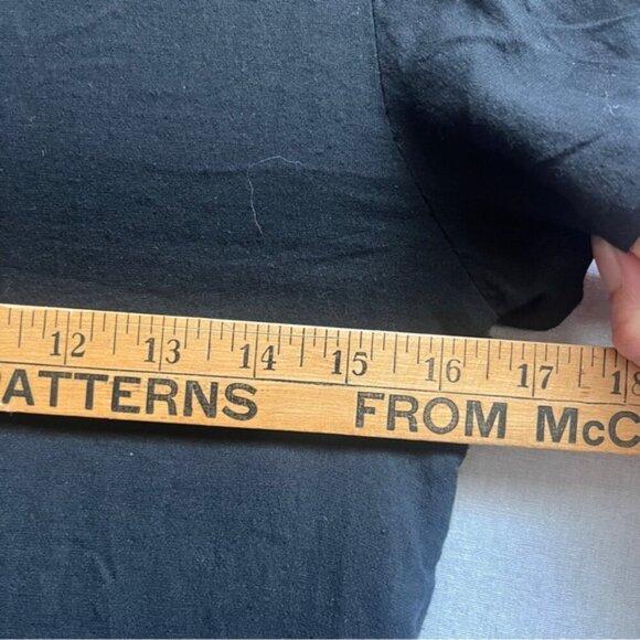 Robert Rodriguez cotton silk short sleeve ruffle black mini dress Sz 0 - Picture 6 of 7